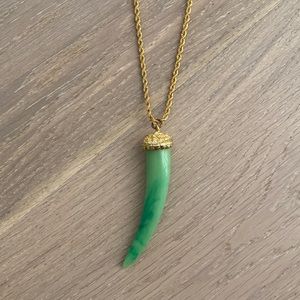 Kenneth Jay Lane jade tusk necklace. Worn once!